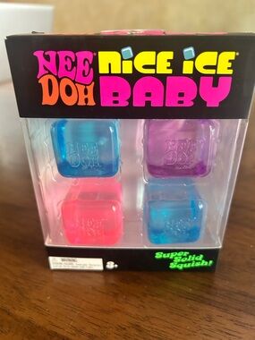 Needoh Nice Ice Baby Squishy Learning Toy - Pink, Blue, Purple